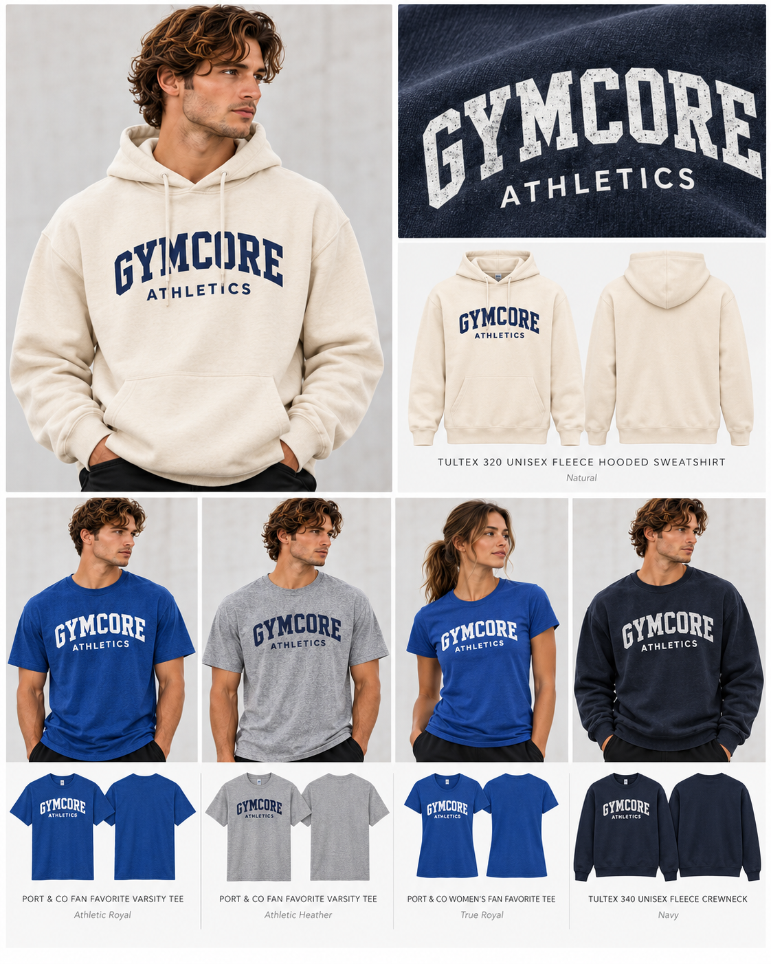 GymCore- GYM-218 apparel examples